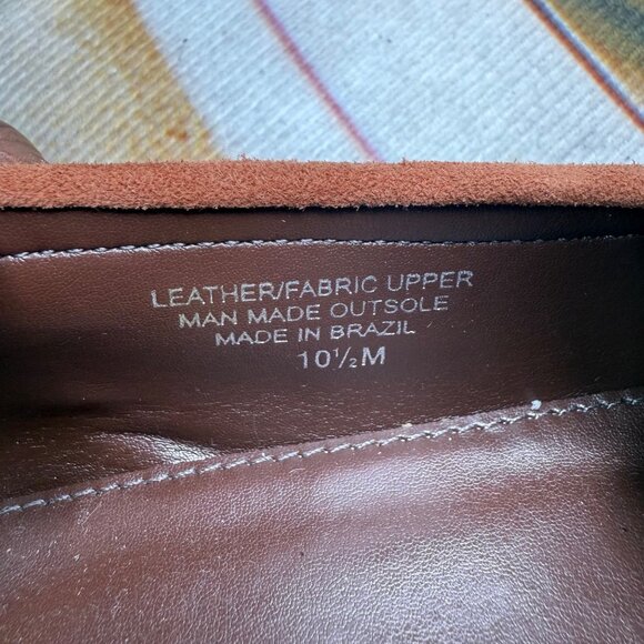 Talbots Womens Size 10.5M Brown/Cream Cassidy sherpa Loafers W/ Tassels - Picture 5 of 7